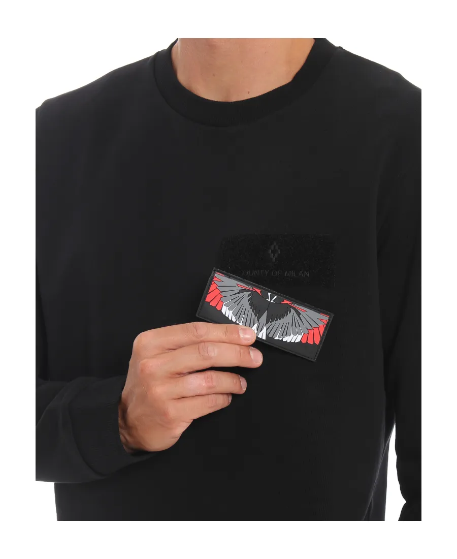 Wing Pattern Patch Sweater