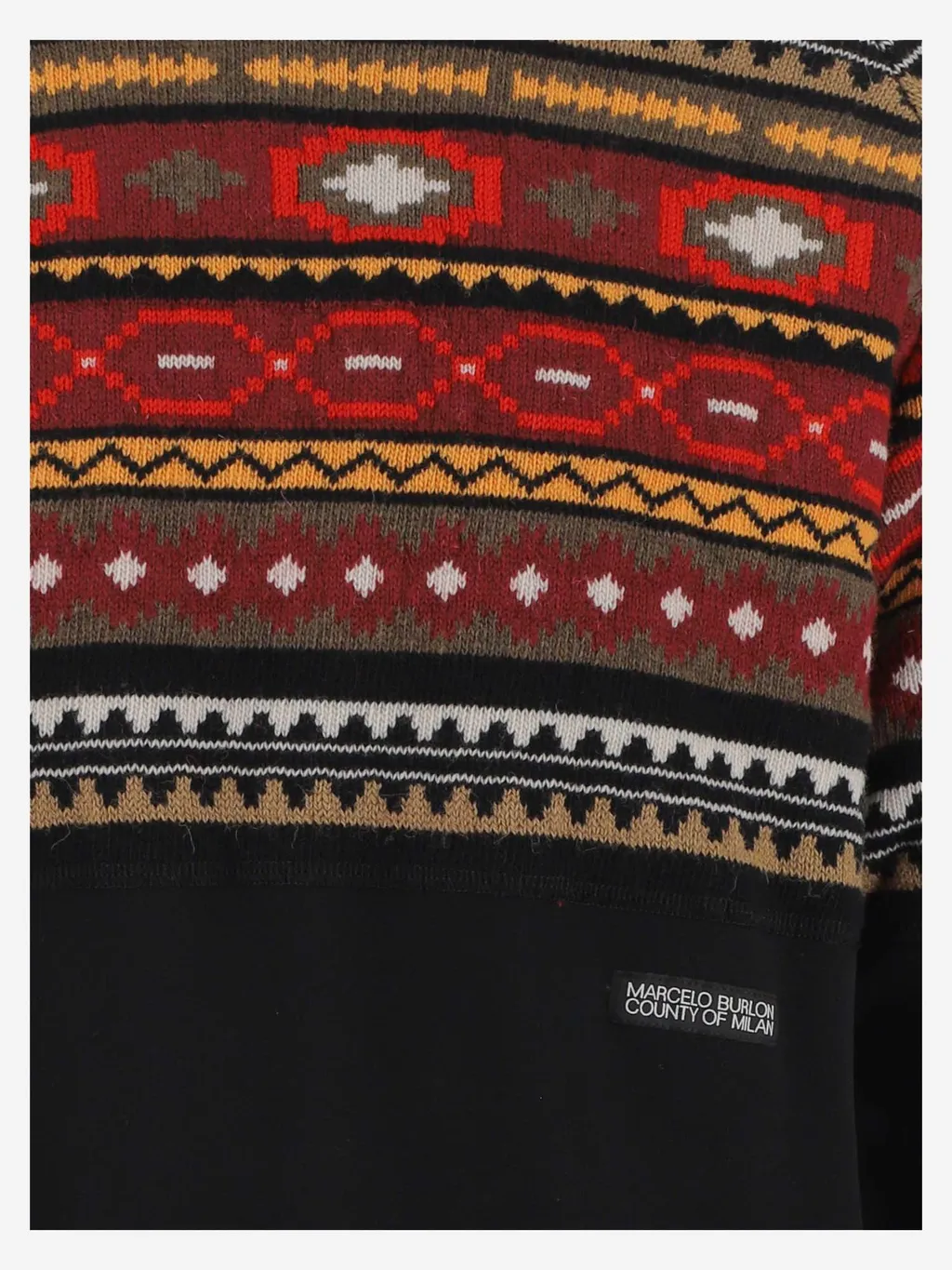 County Of Milan Logo Patch Intarsia Jumper