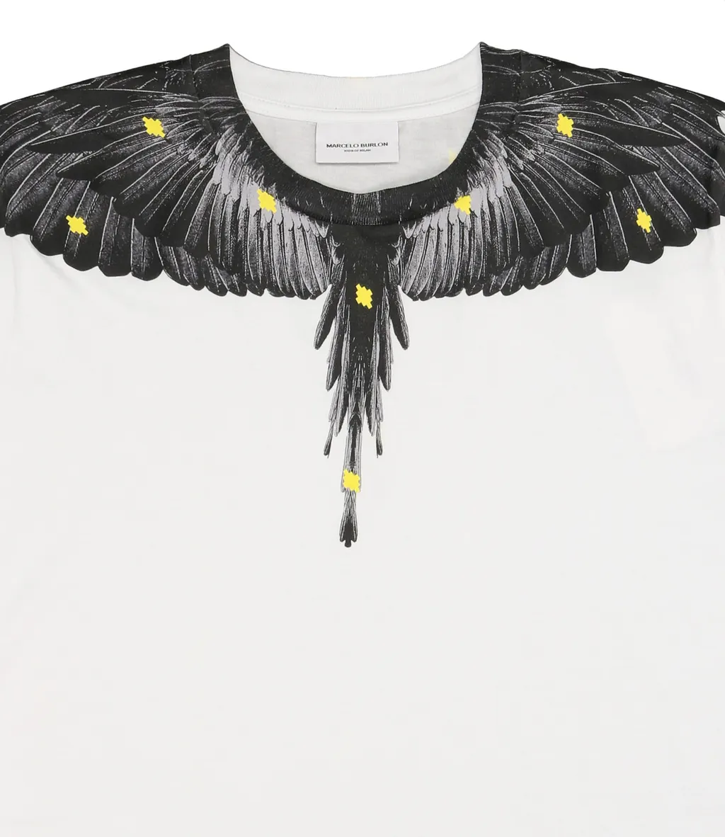Wings Print Cotton T-Shirt