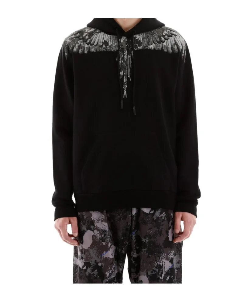 Wing Print Hooded Hoodie