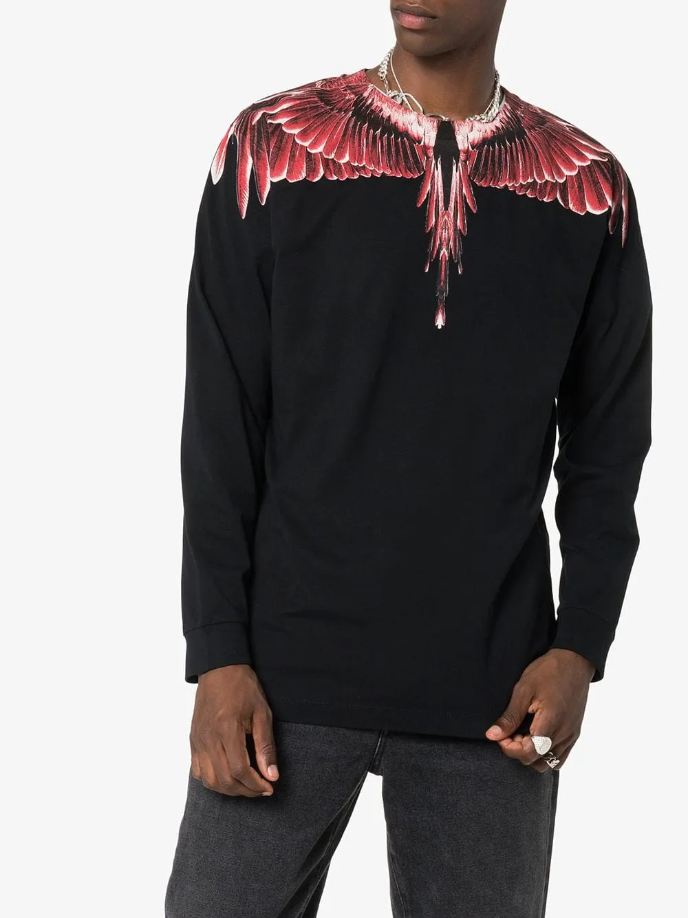 Wings Print Long Sleeve T-Shirt
