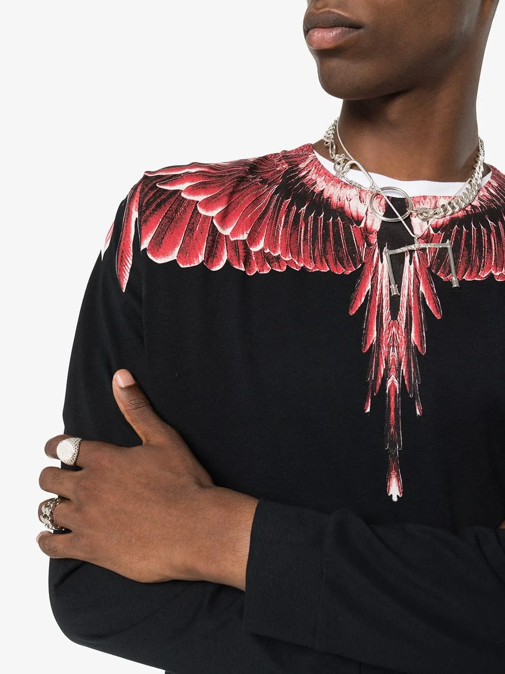 Wings Print Long Sleeve T-Shirt