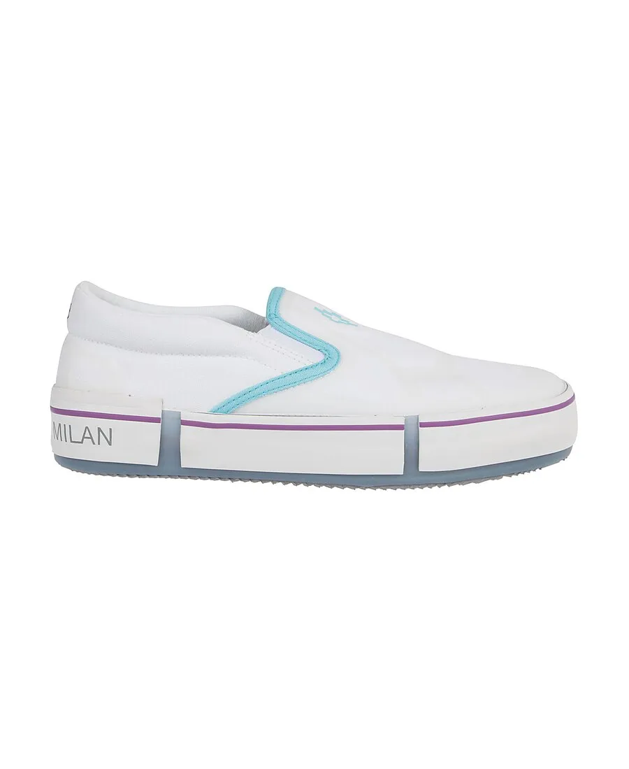 County Of Milan Logo Printed Slip-On Sneakers
