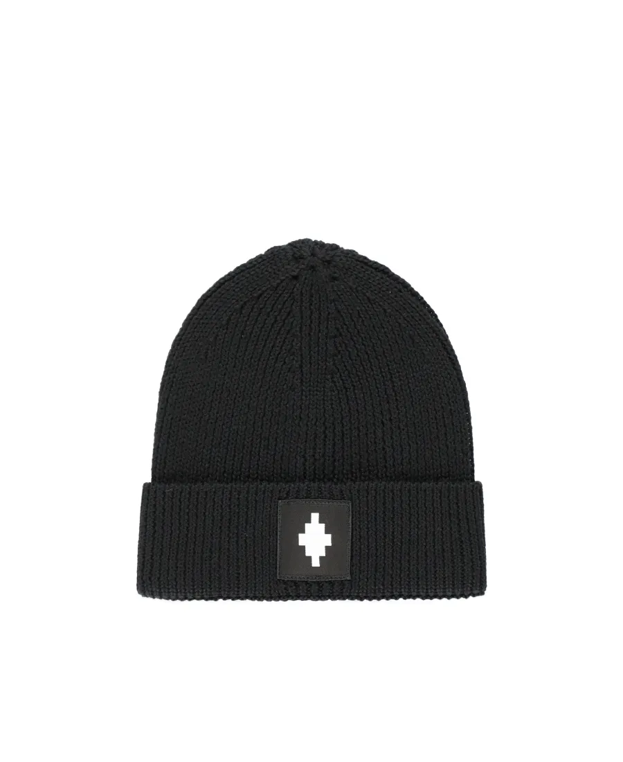Logo-Patch Ribbed Beanie