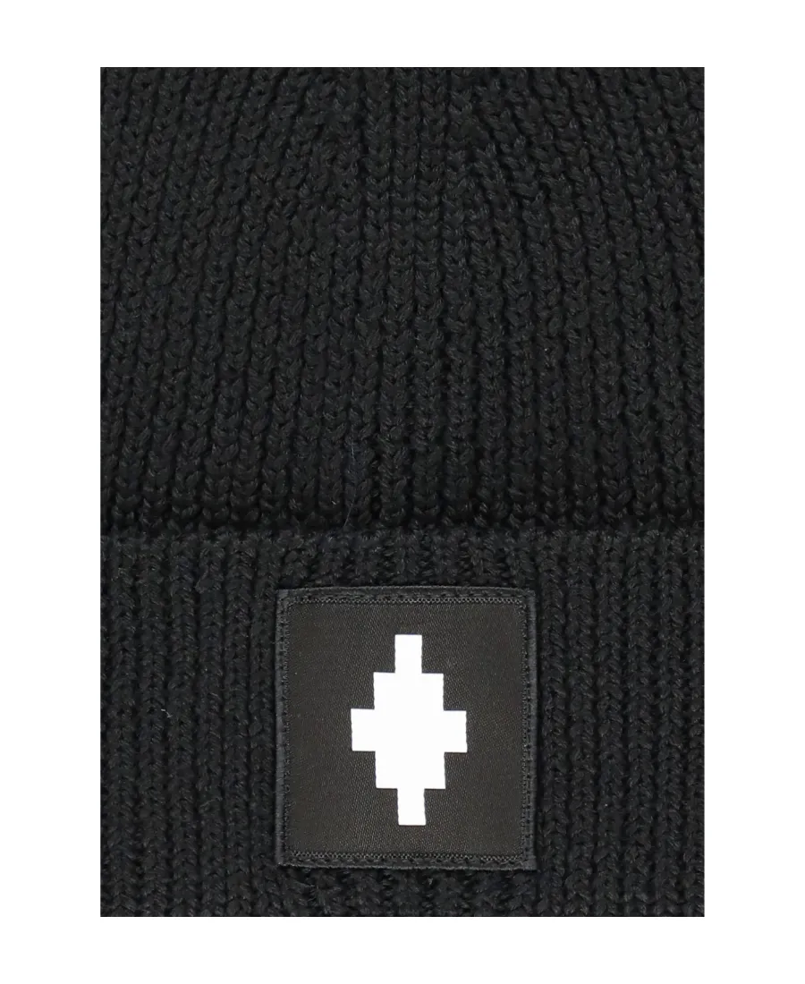 Logo-Patch Ribbed Beanie