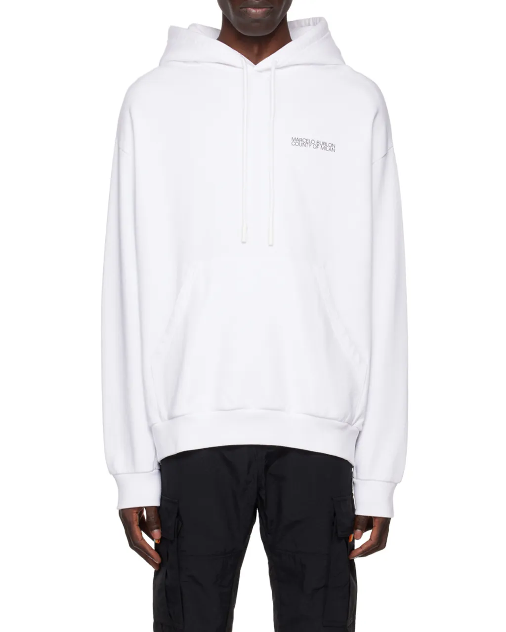 County Of Milan Tempera Cross Drawstring Hoodie