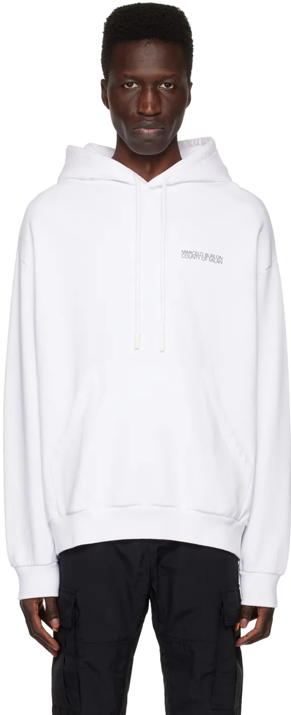 County Of Milan Tempera Cross Drawstring Hoodie
