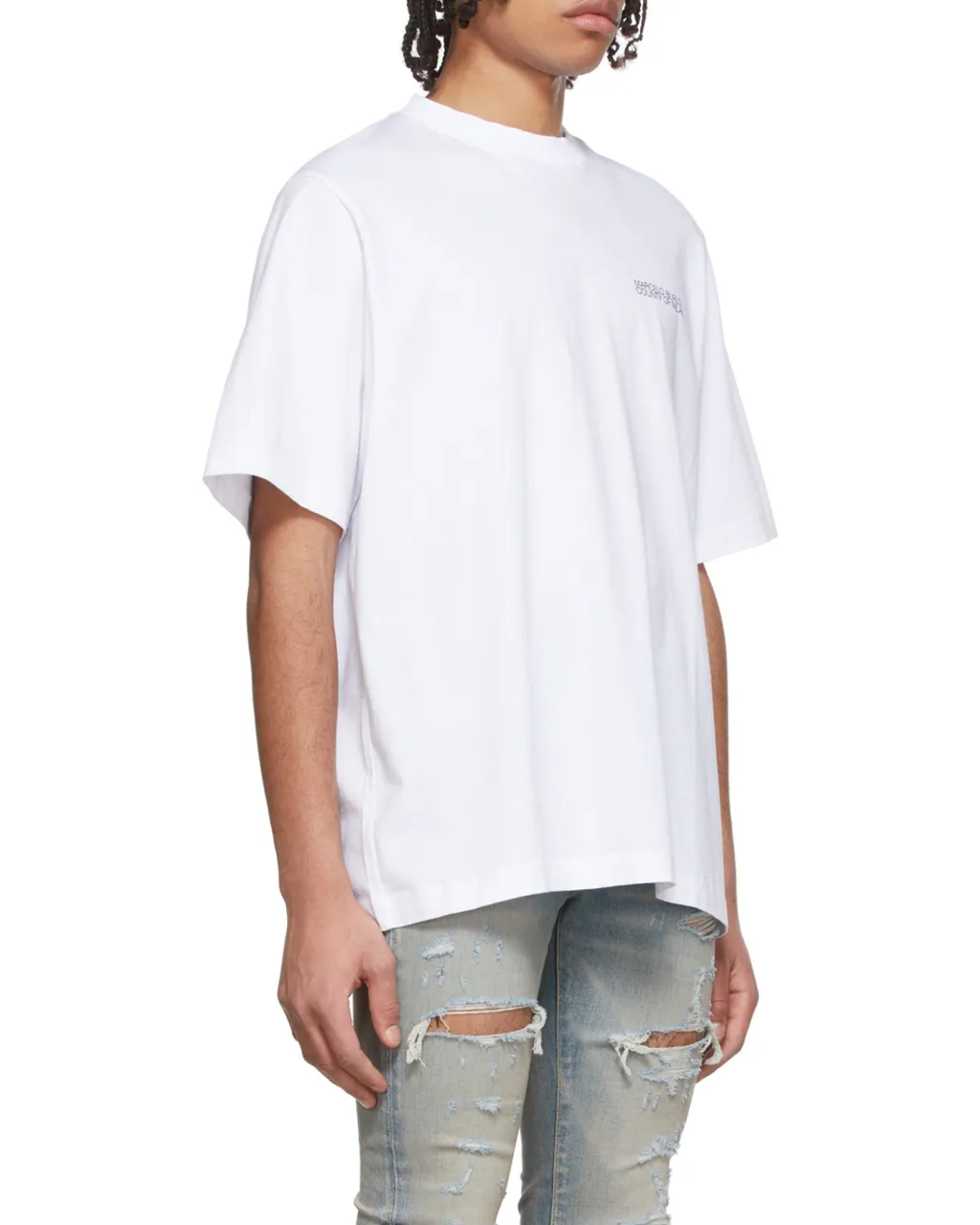 County Of Milan Tempera Cross Crewneck T-Shirt