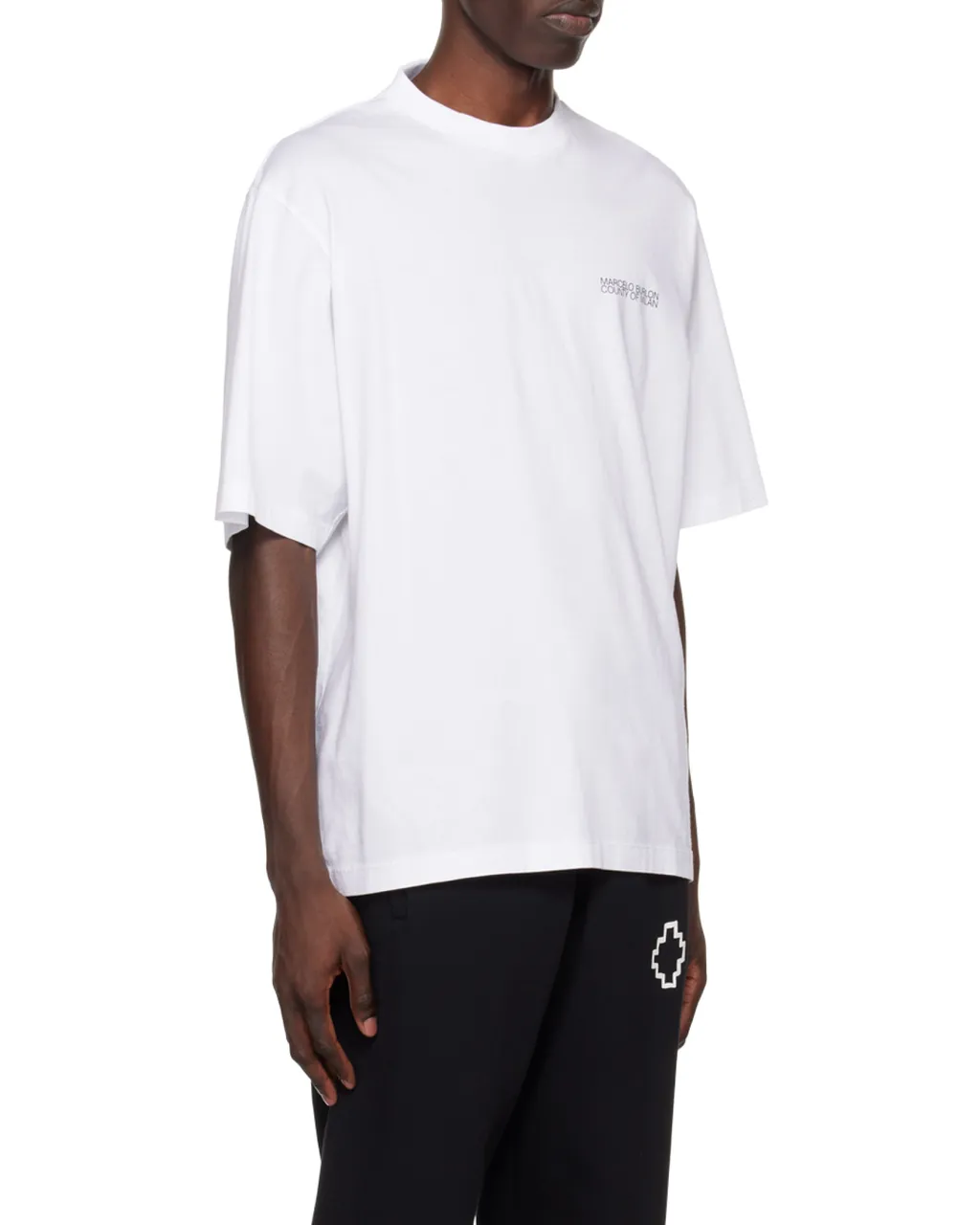County Of Milan Tempera Cross Crewneck T-Shirt