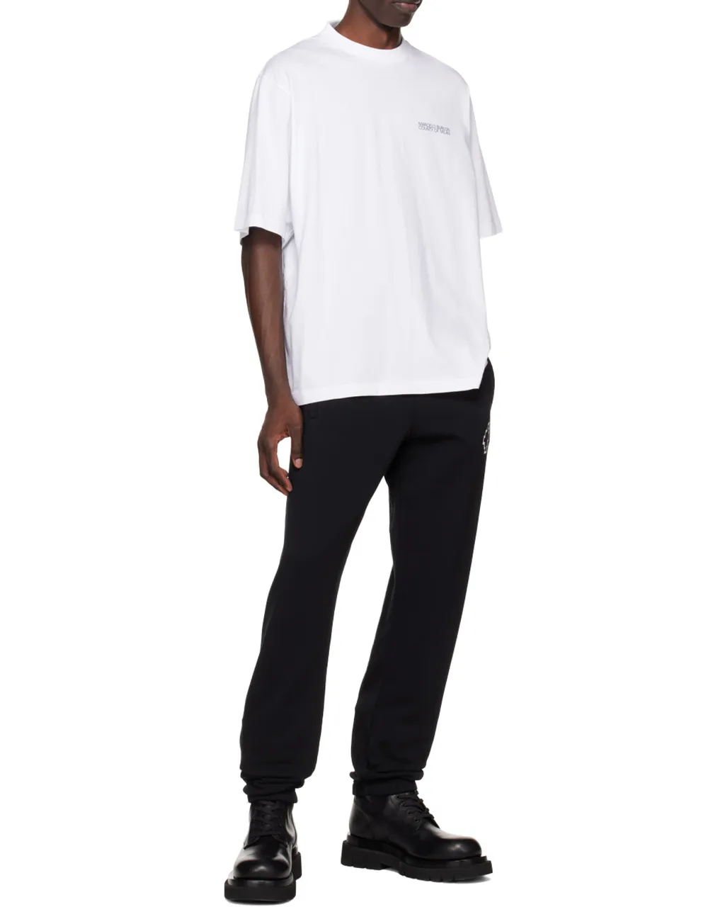 County Of Milan Tempera Cross Crewneck T-Shirt