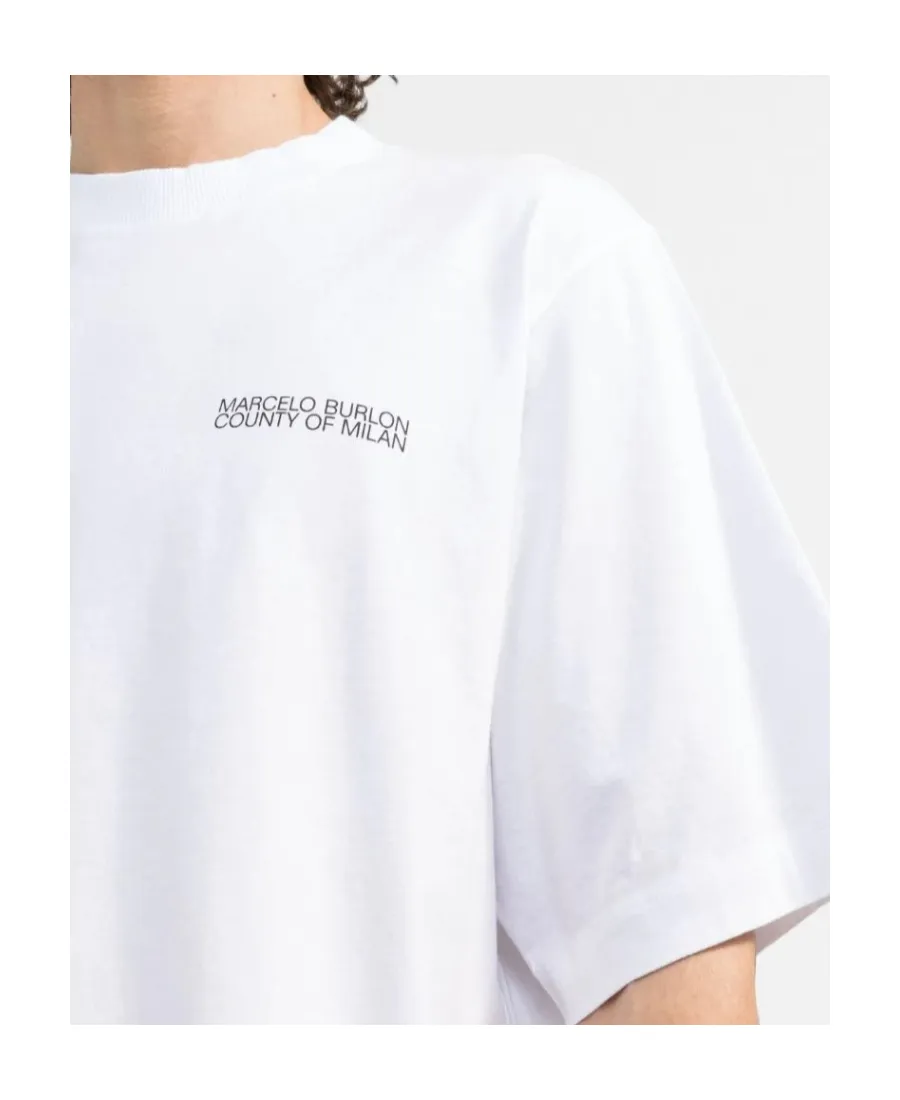 County Of Milan Tempera Cross Crewneck T-Shirt