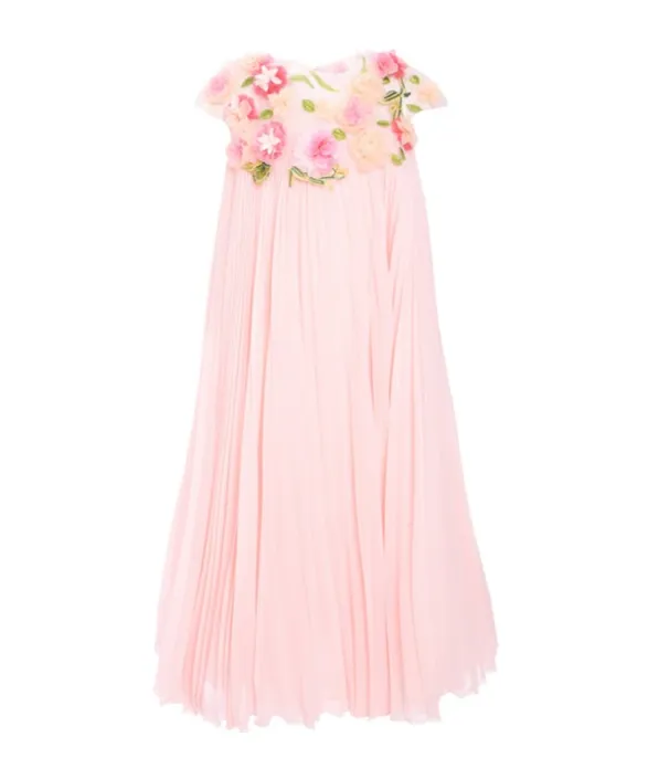 Floral-Appliqué Dress