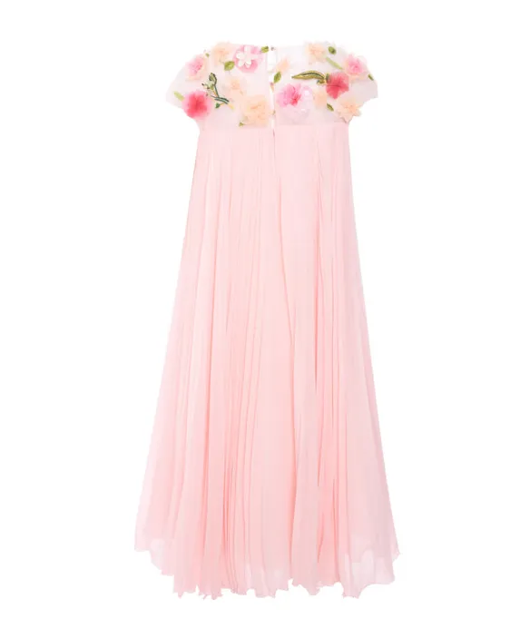 Floral-Appliqué Dress