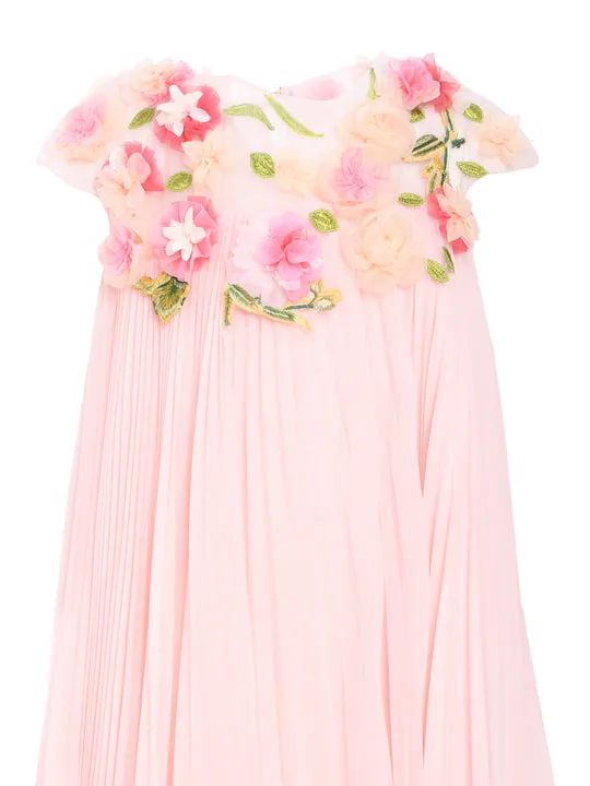 Floral-Appliqué Dress