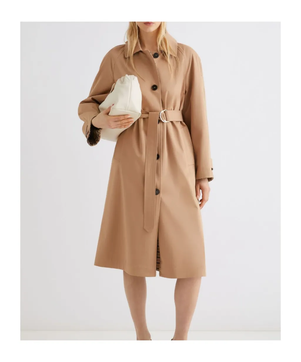 Stretch Gabardine Trench Coat