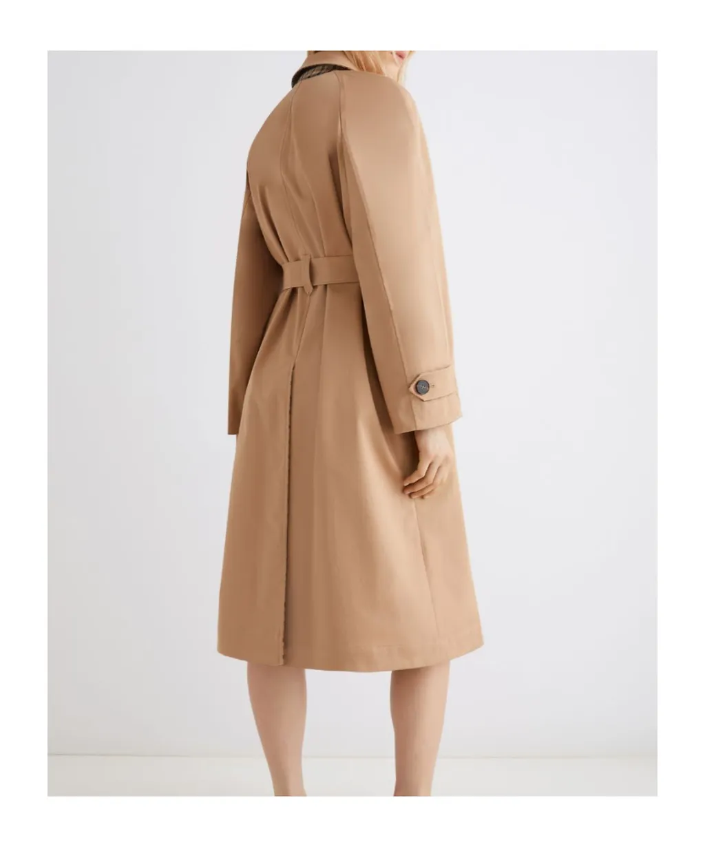 Stretch Gabardine Trench Coat