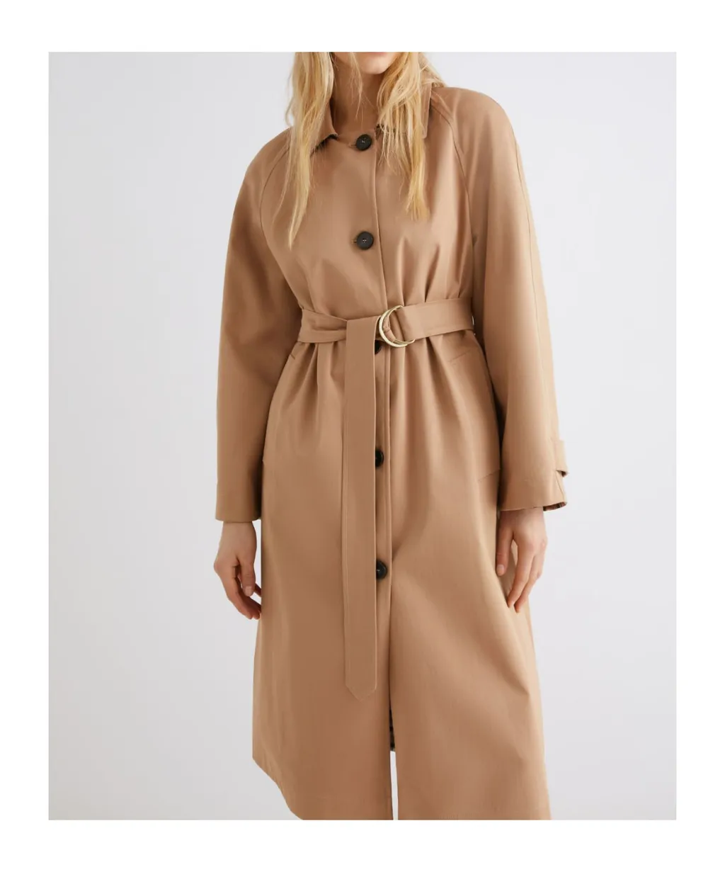 Stretch Gabardine Trench Coat