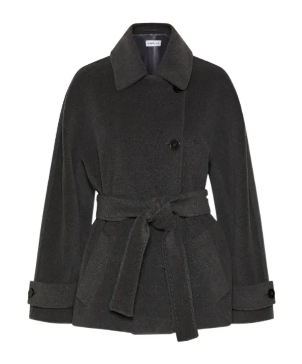 Belted Pure Wool Heavy Jacket