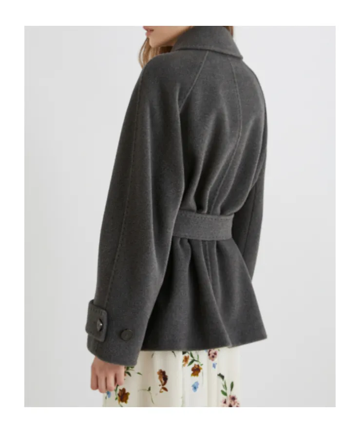 Belted Pure Wool Heavy Jacket