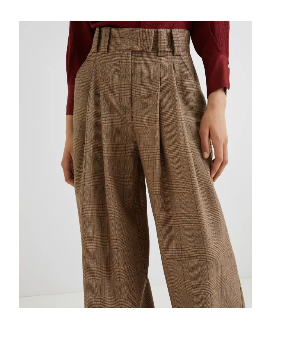 Wool Palazzo Trousers