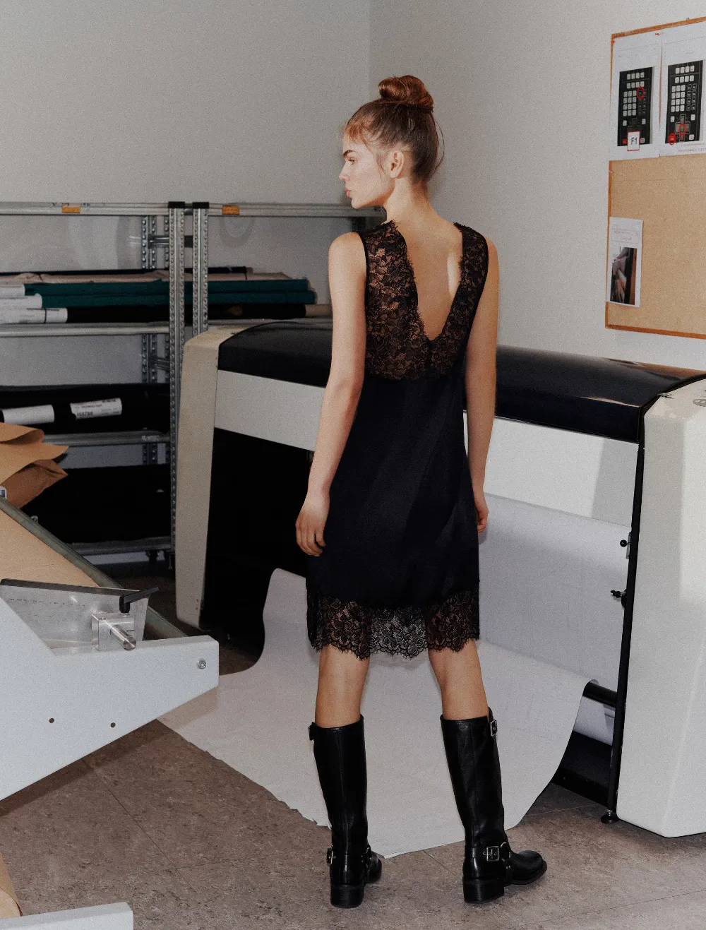Lace-Insert Dress