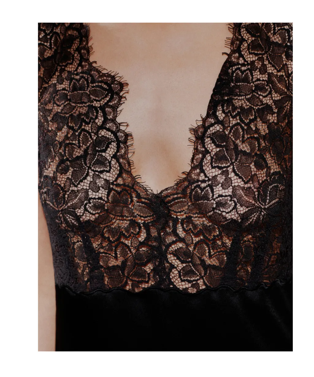 Lace-Insert Dress