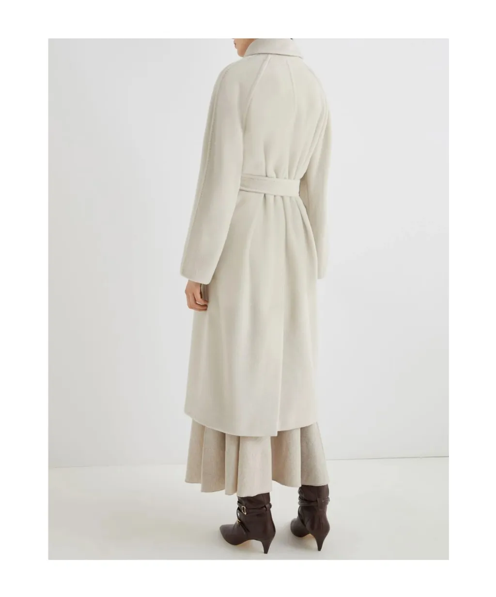 Double-Breasted Beaver Cloth Coat