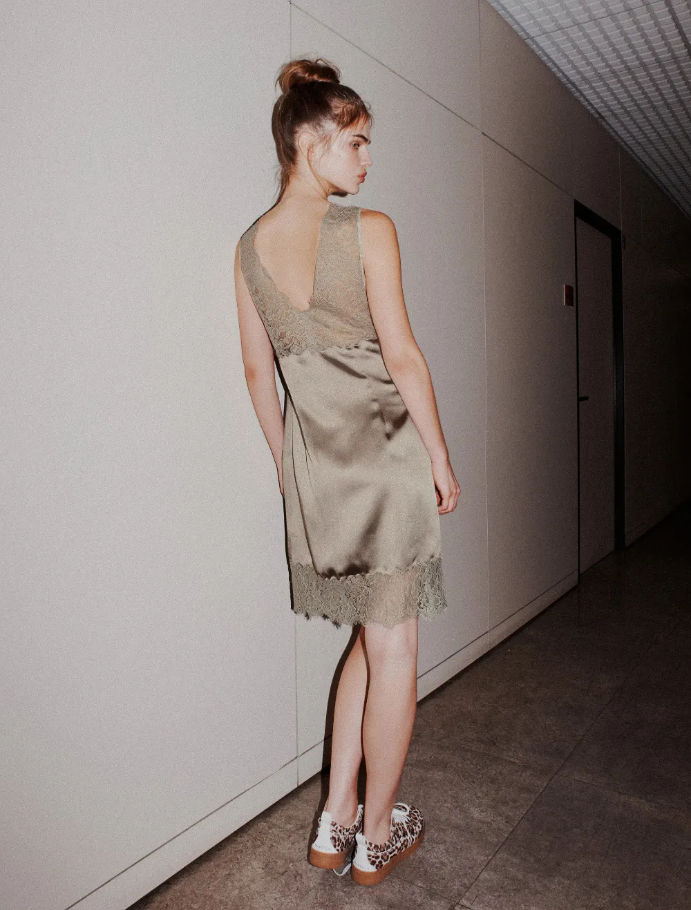 Lace-Insert Dress