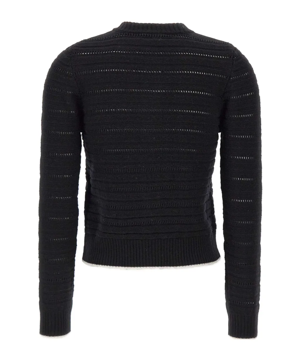 Long-Sleeved Knitted Cardigan