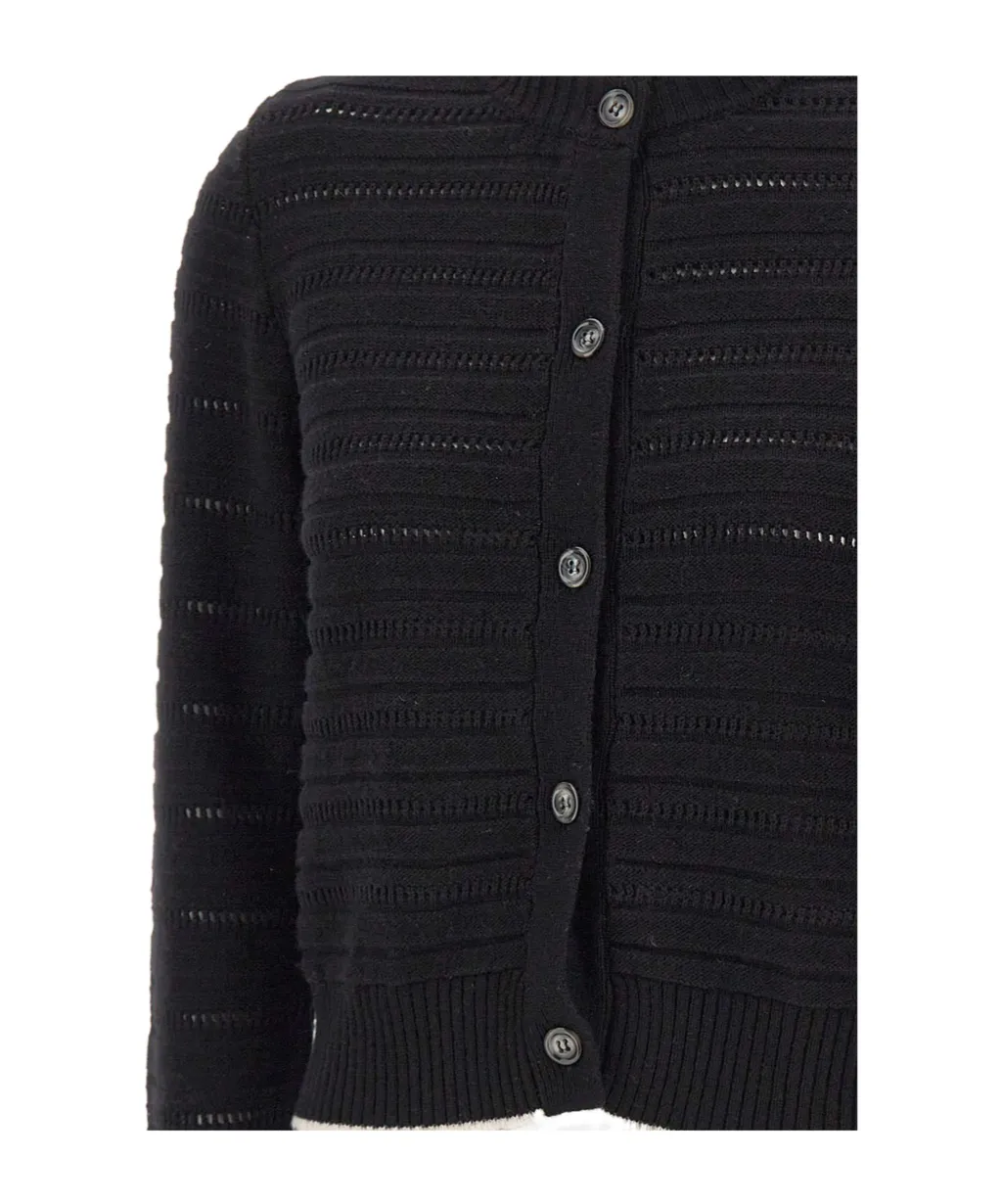 Long-Sleeved Knitted Cardigan