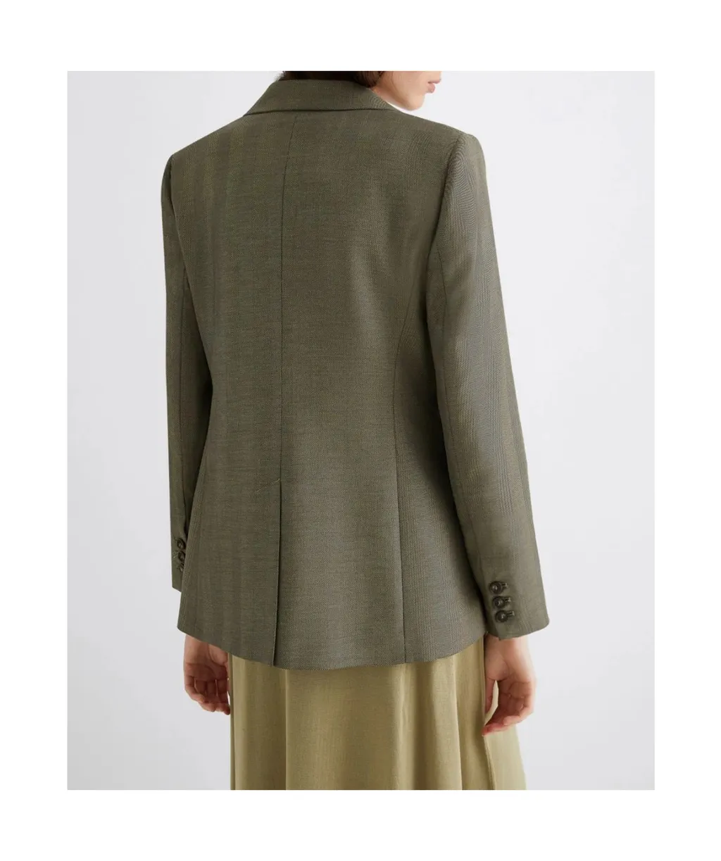 Fluid Twill Jacket With Crystal Detail