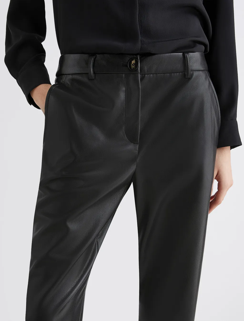 Coated Jersey Trousers
