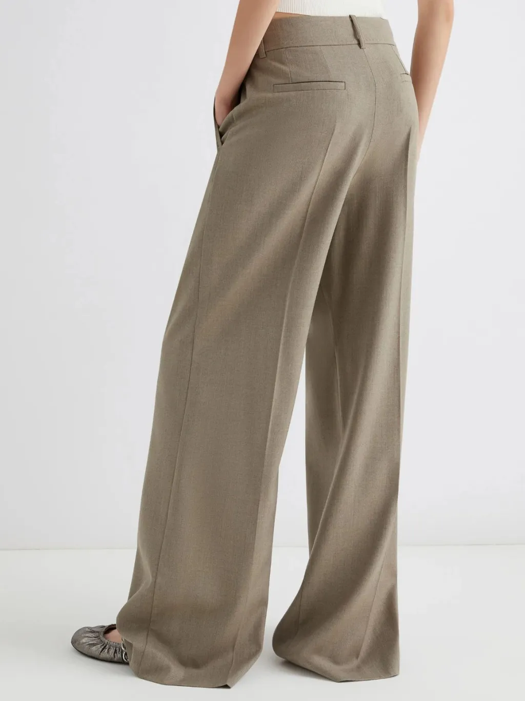 Laurel Wide-Fit Twill Trousers