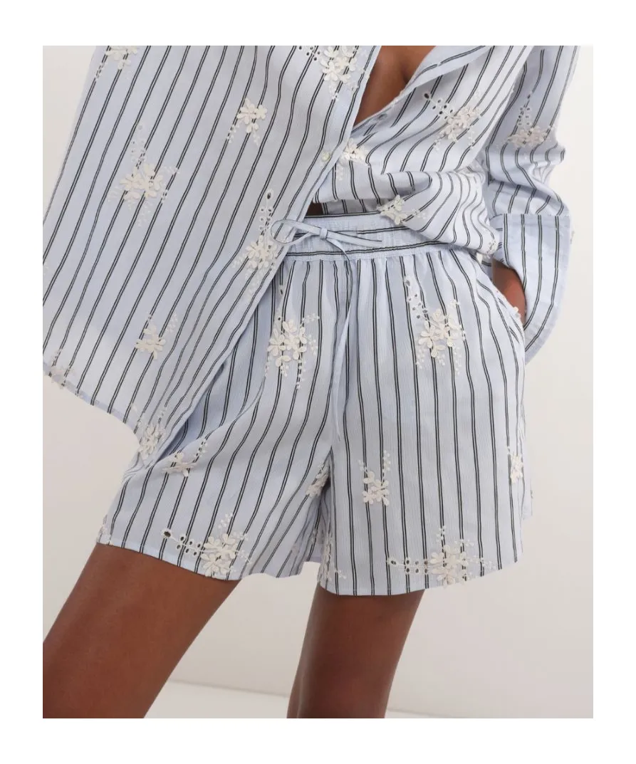 Poplin Elasticated-Waist Shorts