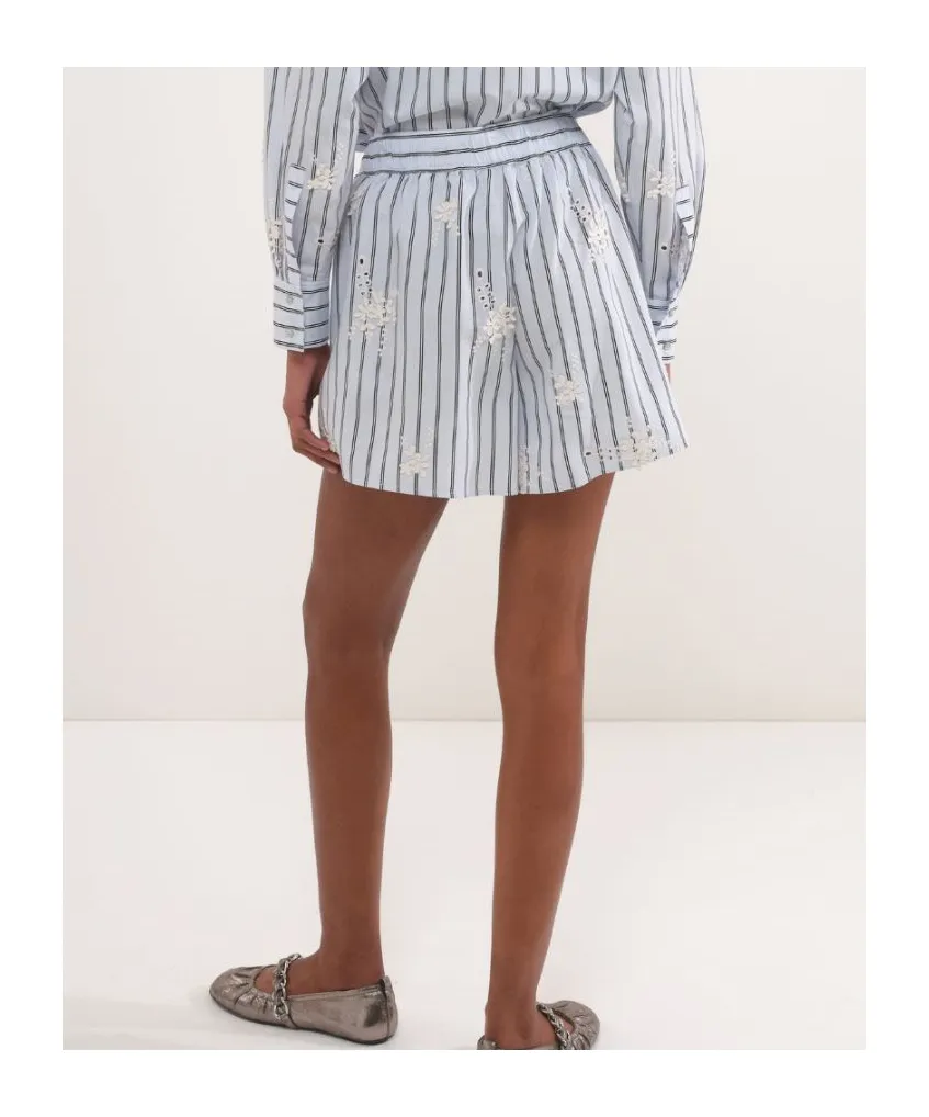 Poplin Elasticated-Waist Shorts