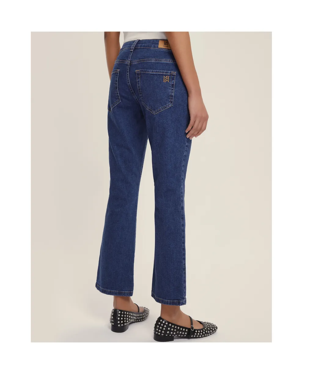 Slim-Fit Flared Cropped Jeans