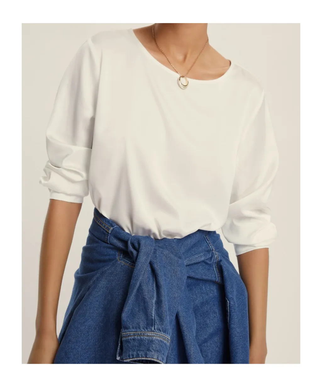 Stretch Satin Blouse