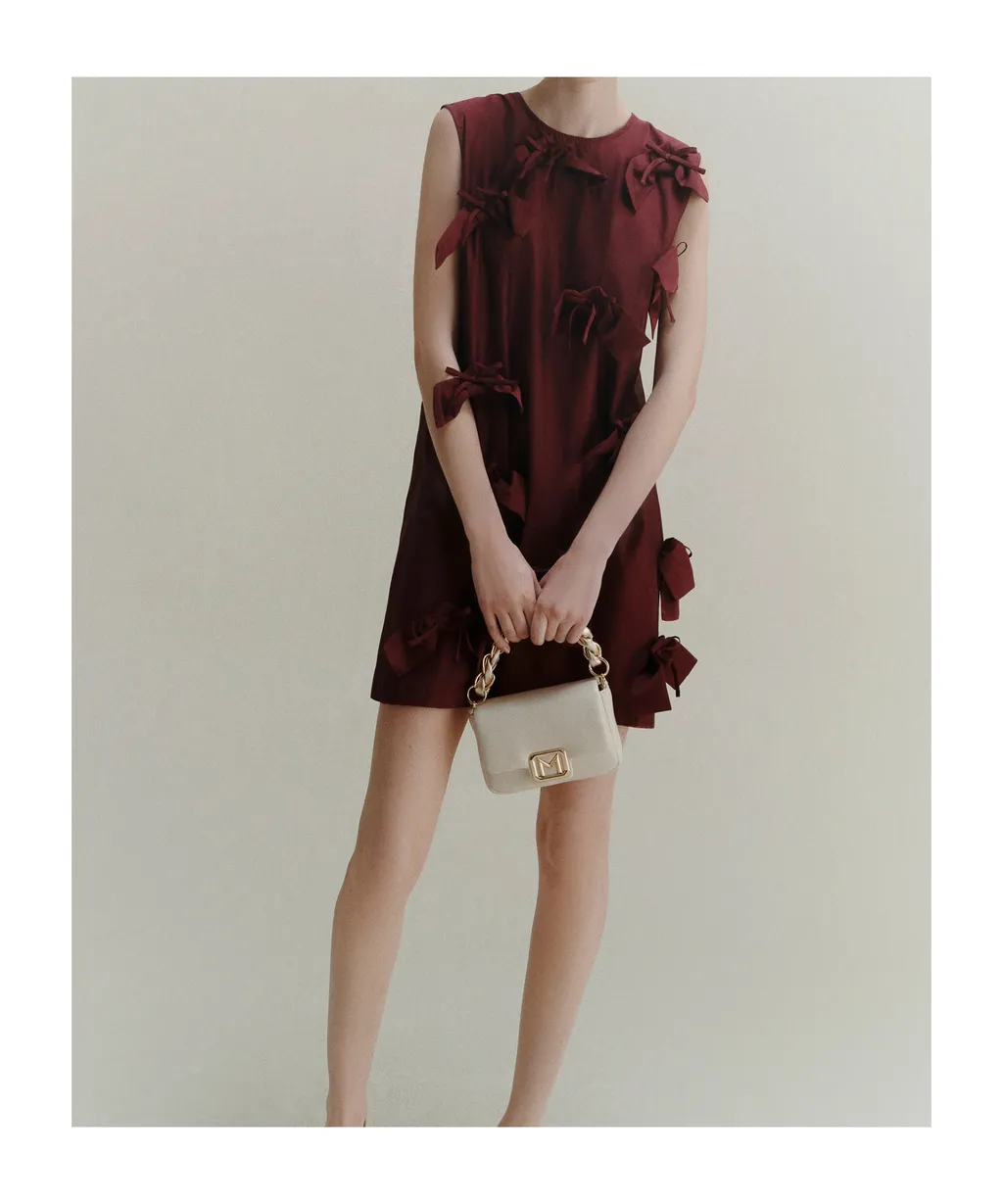 Bow-Detail Sleeveless Dress