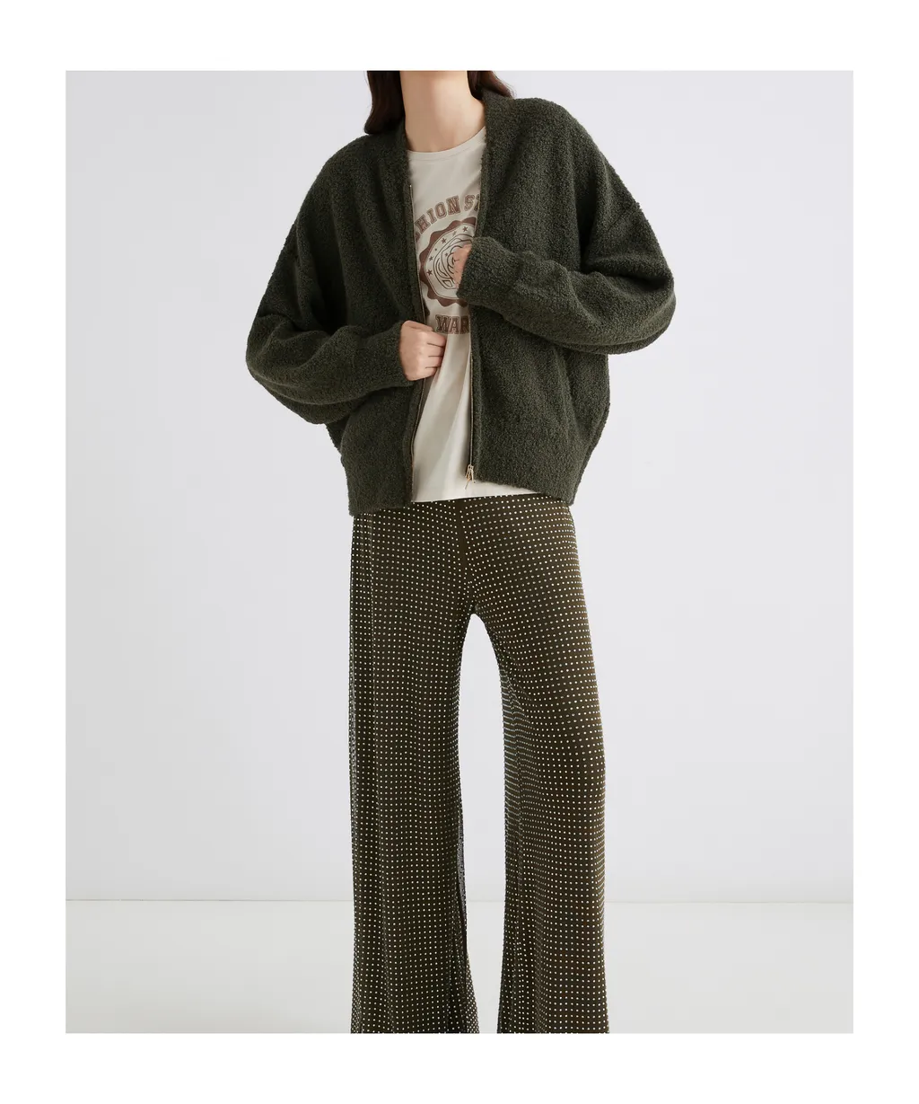Bouclé Bomber Jacket