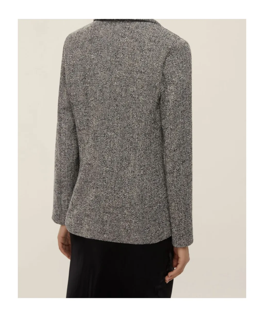 Feminine Basketweave Jacket