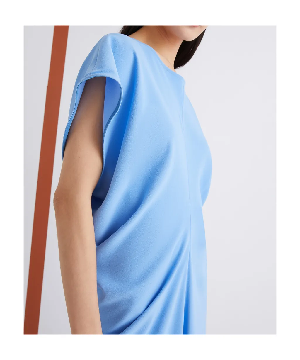 Long Crepe Envers Satin Dress