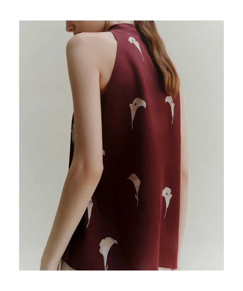 Printed Silk Top