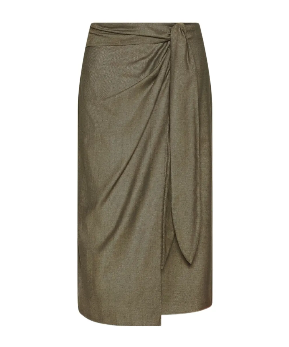 Twill Wrap Skirt