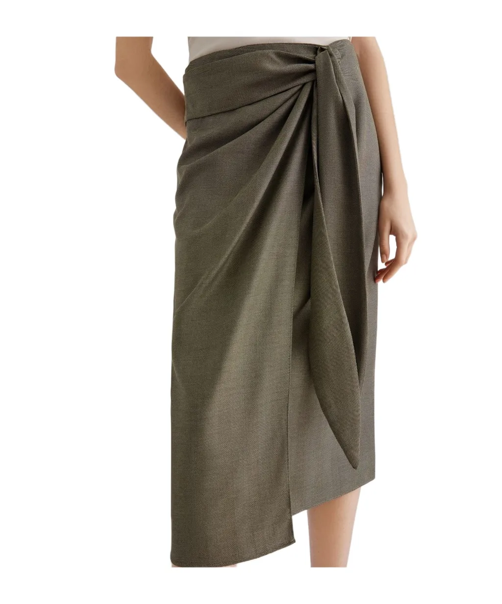 Twill Wrap Skirt
