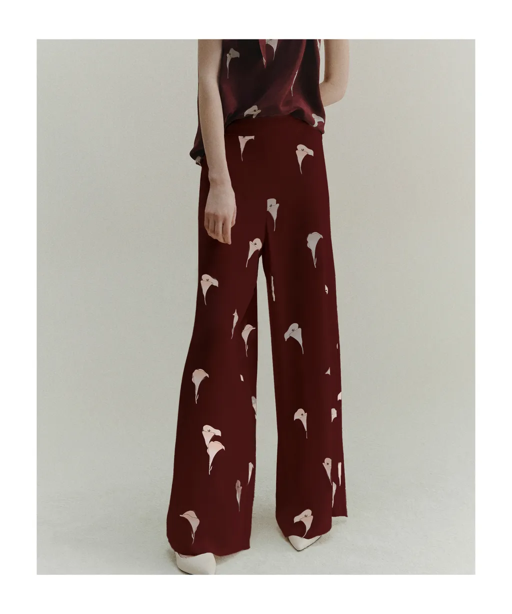 Voile Wide-Leg Trousers