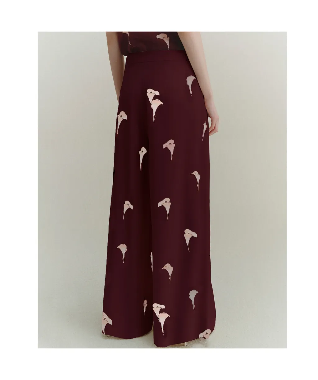 Voile Wide-Leg Trousers