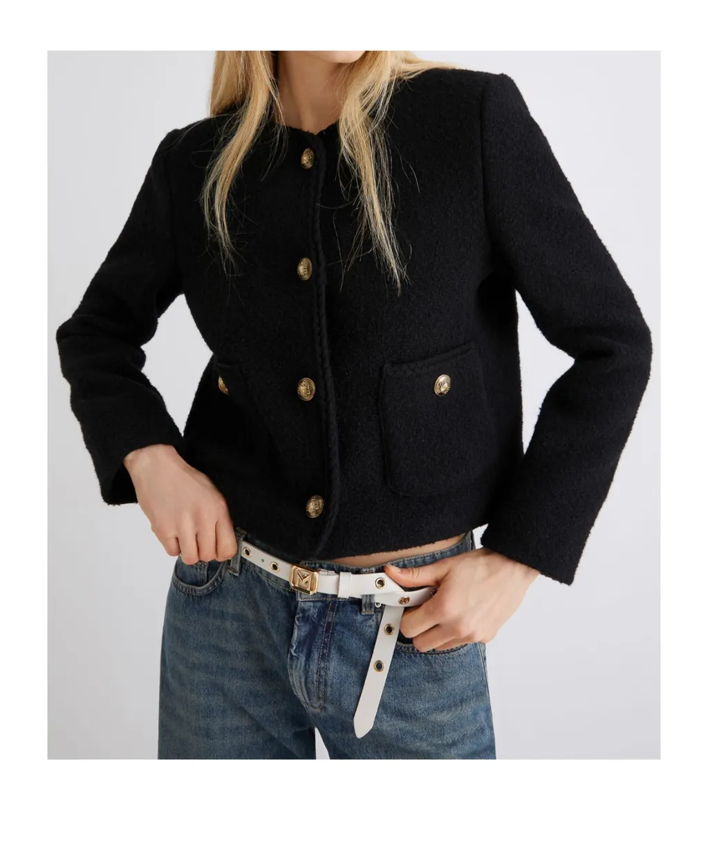 Straight-Fit Bouclé Jacket