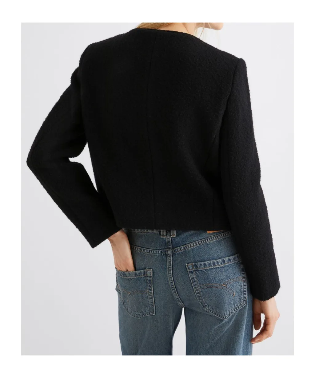 Straight-Fit Bouclé Jacket