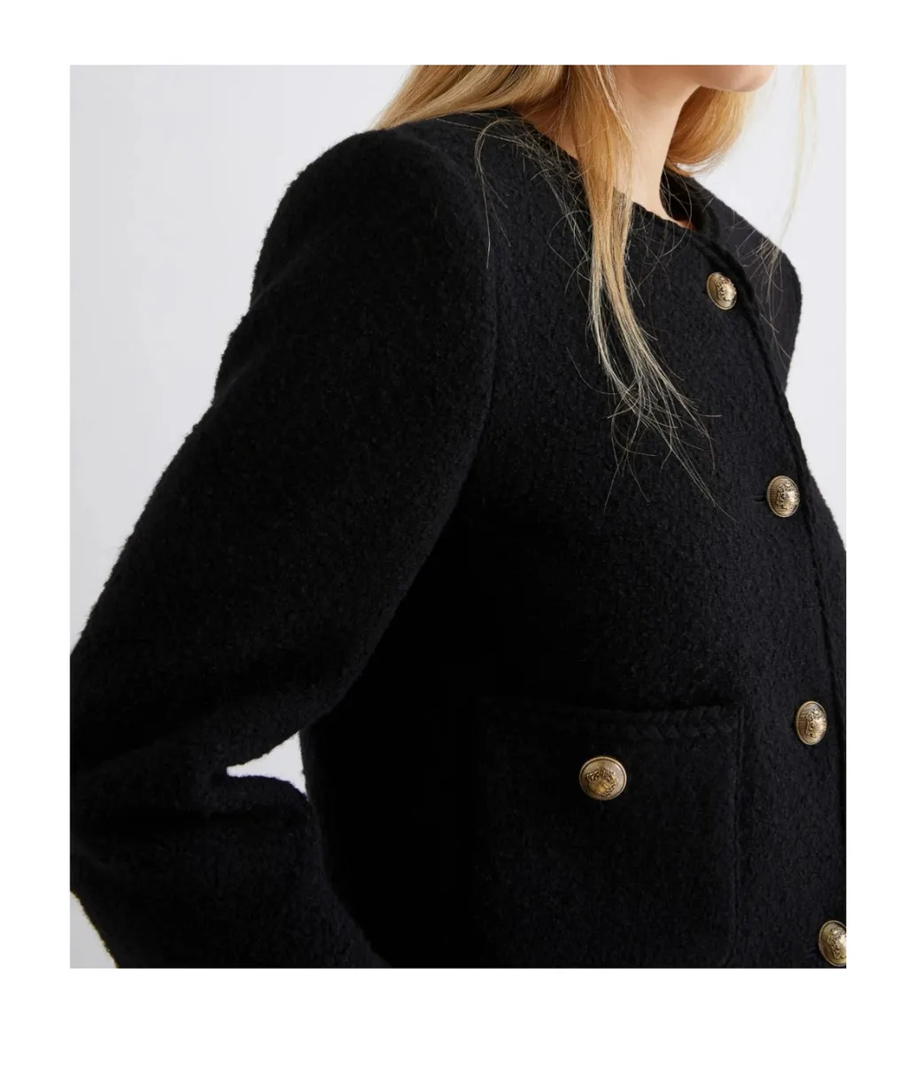 Straight-Fit Bouclé Jacket