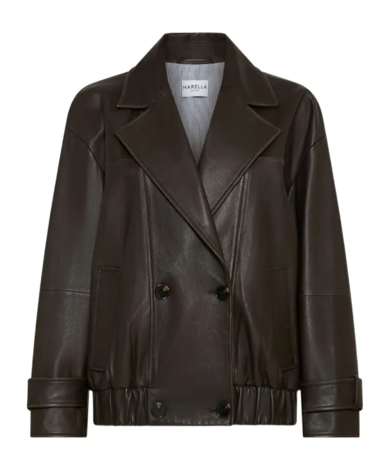 Leather Pea Coat